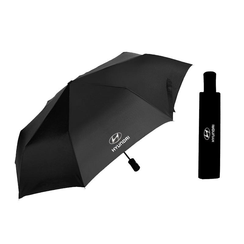 1Pcs Windproof Rain Fully Automatic Compact 3 Folding Umbrella Car Accessories For Hyundai Genesis I10 I20 I30 I40 IX20 IX35 IX25 Accent Azera Elantra