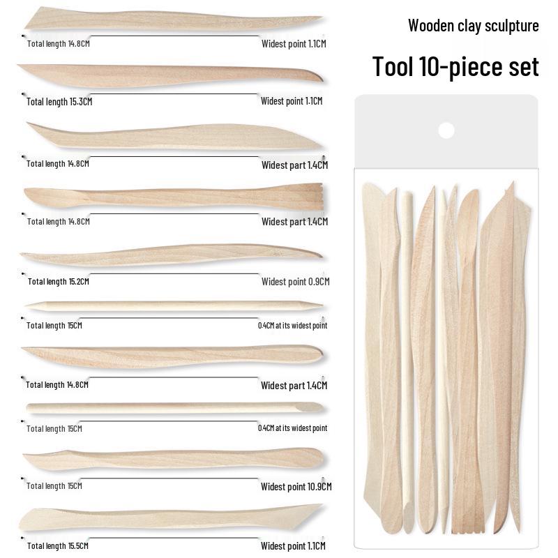Ensemble d'outils de modelage en argile de poterie en cinq pièces pour sculpture DIY