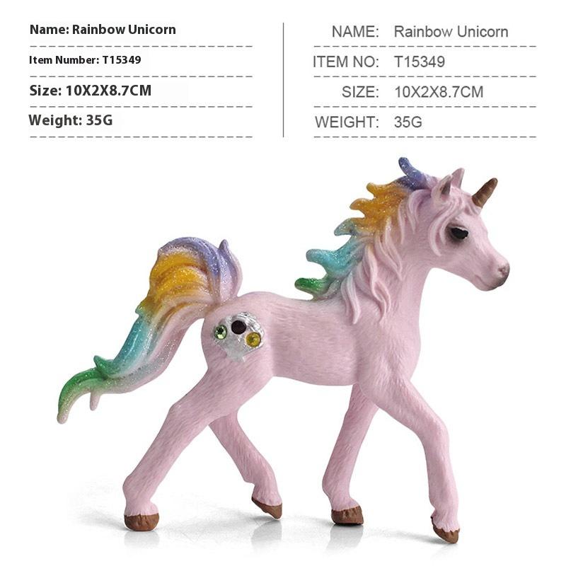 

Детские мифы и легенды Раннее образование Модель животного Пегас Симуляция Радужный Пегас Единорог Декоративные украшения Игрушка