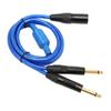 XLR auf Dual 6,35 mm Kabel Professionelles XLR Stecker auf Dual 1/4 Zoll Y-Splitter Adapter für Mischpulte