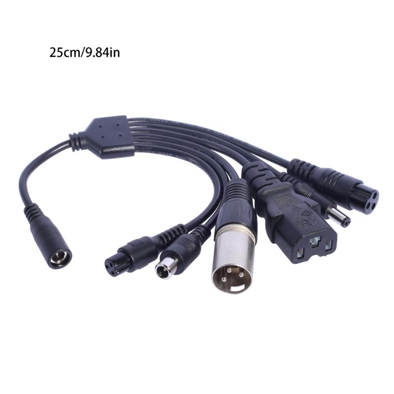 Thickened 5.5x2.1mm Female to 8016 Male and 5.5x2.5mm Adapter 1 to 6 Adapters for Electric Scooter Charging Stability