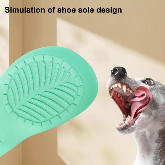 Squeaky Slipper Dog Chew Toy Bite Resistant Boredom Relief Simulated Shoes Interactive Toy Puppies Teething Cleaning Toy