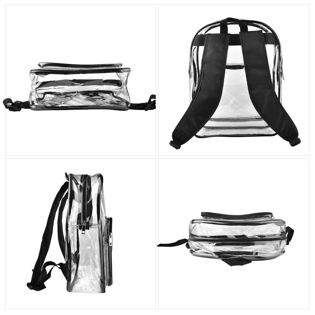 [NICHTAG] Transparenter Rucksack für Herren, A4-Größe, Großes Fassungsvermögen, PVC, Antistatisch, Vinyl, Reinraum, Wasserdicht, Langlebig, Unisex, Beliebt (ZU)