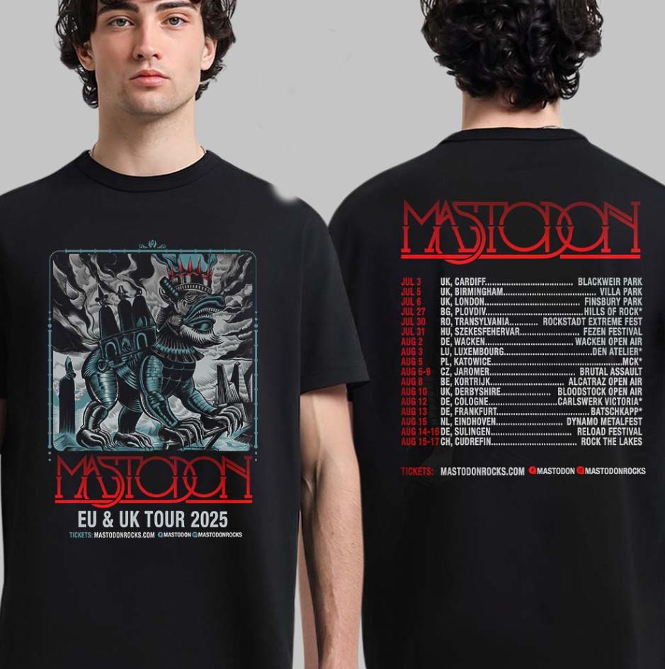 Mastodon EU And UK Tour 2026 Tour T-shirt size S-5XL XXXXL