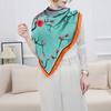 Damen 110cm Bedruckter Kunstseidenschal: Vielseitiges Hals-, Strand- und Sonnenschutz-Wickeltuch