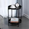 Nordic Iron Balcony Bedside Round Coffee Table - Small Apartment Sofa Side Table Simple Desk.