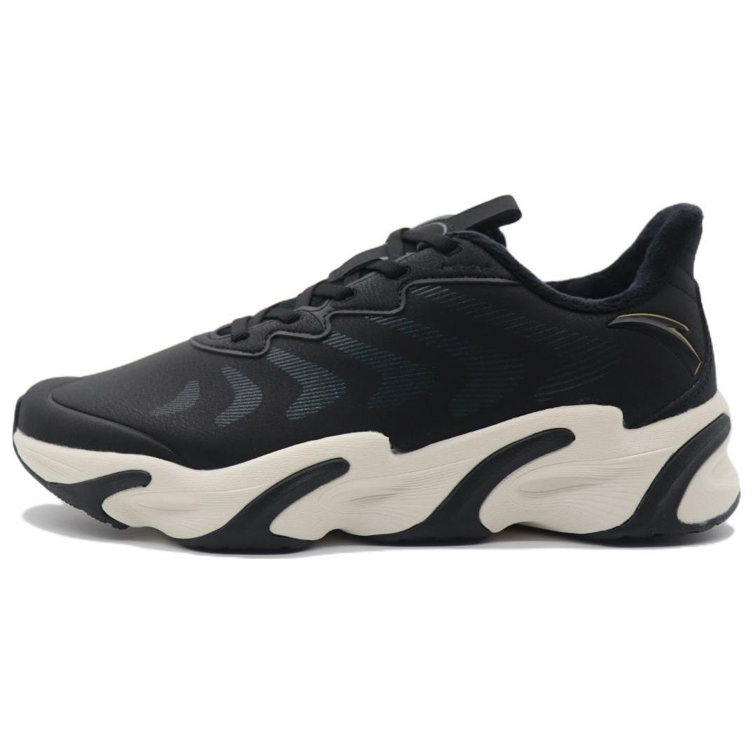 

New Anta Running Collection Shock Absorbers Slip Resistant Abrasion Resistant Low top Running Shoes Men s Black White 112245523-9 40.5