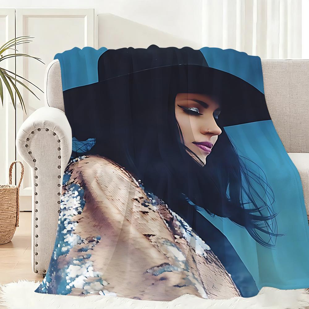 Singer Dorothy Martin Throw Lightweight 240g Flannel Blanket Soft Skin-friendly for Summer Cooling 75x90cm