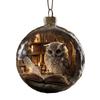 Ornamenti Divertenti per Albero di Natale a Forma di Palla Sportiva 3D Micro Scena Ornamento Sportivo Festivo Palla Trasparente Decorazione da Appendere Ornamento per la Casa