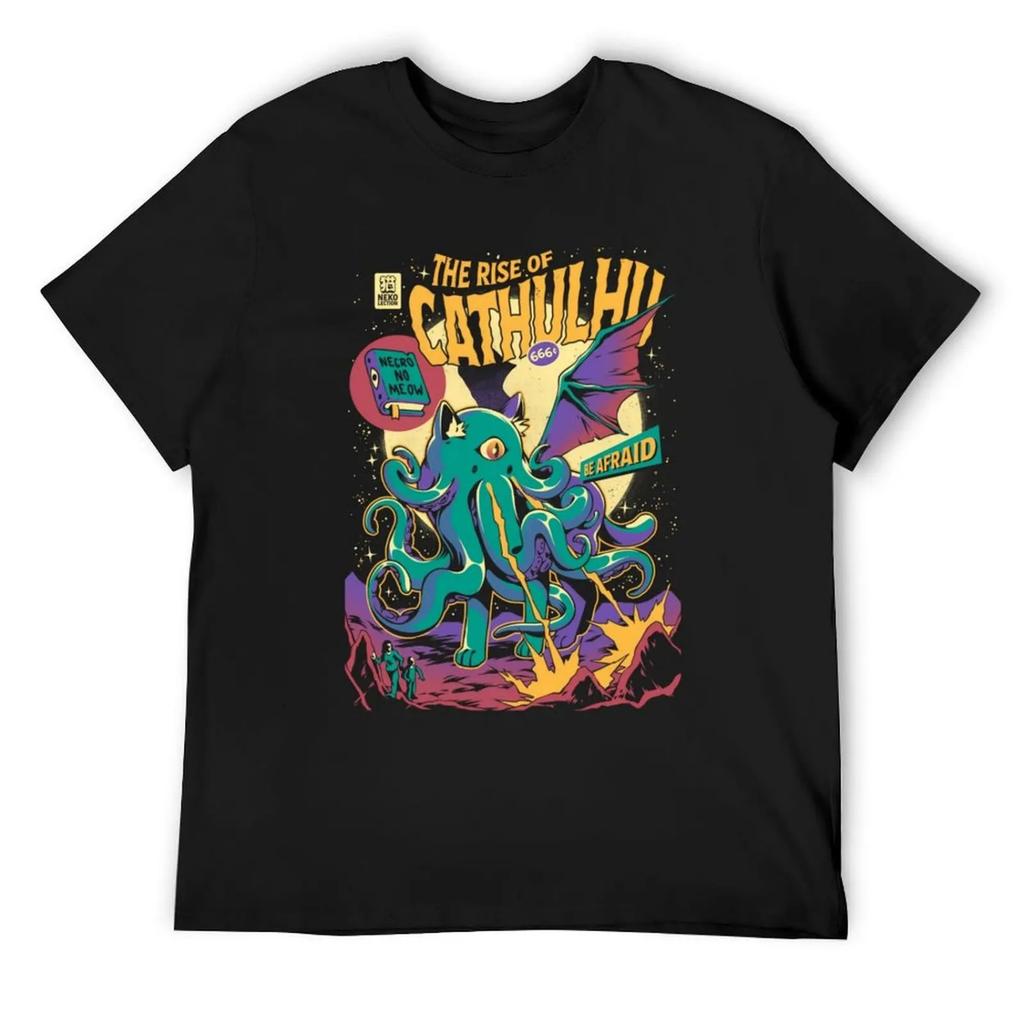 „Aufstieg des Cathulhu“-T-Shirt – Ästhetische Kleidung, lustige Kostüme, Herren-T-Shirts