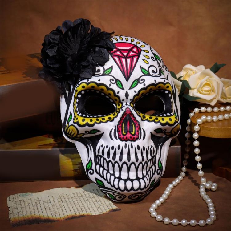 Day of The Deads Mask Suger Skeleton Mask Halloween Cosplay Costumes Masquerades Mask Sugar Skull Mexicans Design Mask