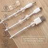Clear Plastic Cable Clips - Transparent Wire Organizers for Wall & Desk Cable Management, Adhesive Cord Holders