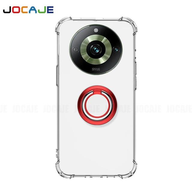 

Мягкий прозрачный чехол с подставкой для кольца для Realme 11 10 pro plus 5G 4G, задняя крышка для телефона Realme 11pro, держатель кронштейна, прозрачные защитные чехлы для подушки безопасности For realme 10 5G