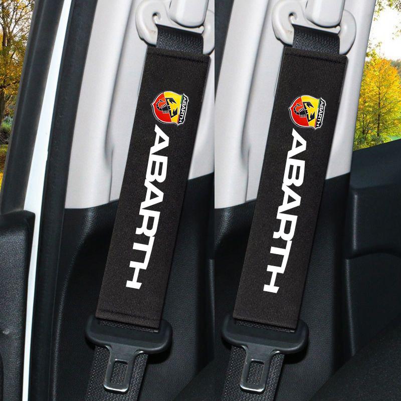 Car Seat Neck Pillow Headrest Seat Belt Shoulder Safety Pad Protector For Fiat Abarth 124 Spider 500 595 695 C Auto Accessories