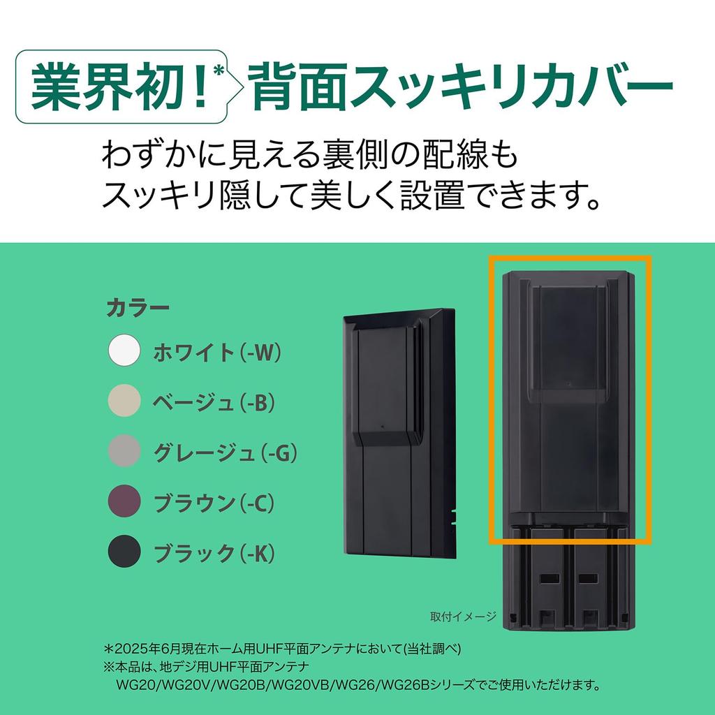 Sun Electronics Flat Antenna Back Cover WG Series BC1K-EC Black