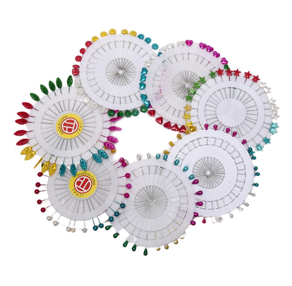 30Pcs/Set Colorful Heart Leaf Star Shawl Hijab Pins Abaya Scarf Brooches Jewelry