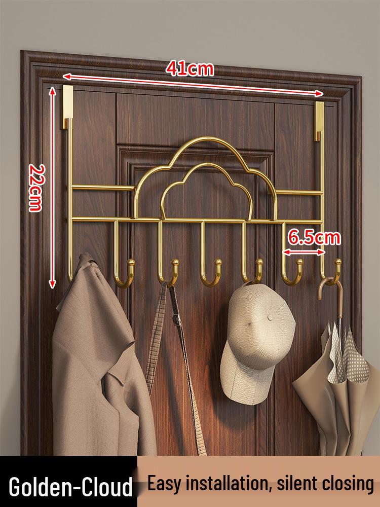 Punch-Free Over-the-Door Coat and Hat Rack - Bedroom & Kitchen Storage Solution