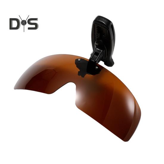 Polarized Clip Sunglasses for Men Women Frameless Flip Up One Piece Shield Lens UV Protection Glasses for Fishing Cycling Driving Running Climbing