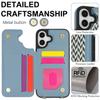 For iPhone 16 Plus Case with Card Holder,Kickstand,RFID Blocking PU+TPU Phone Back Cover