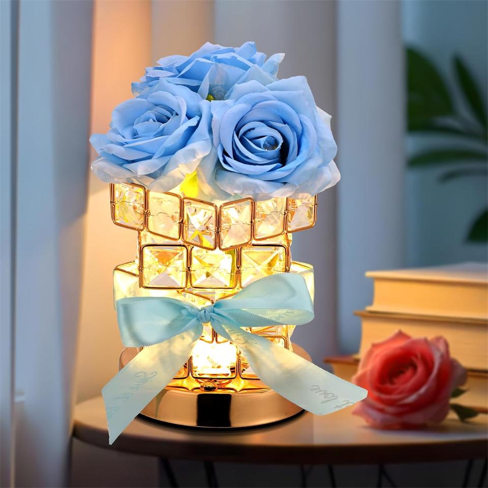 Rose Rubiks Cube Atmosphere Table Lamp Nightlight for Girls' Best Friend Birthday Qixi Valentine's Day Gift Senior Decoration