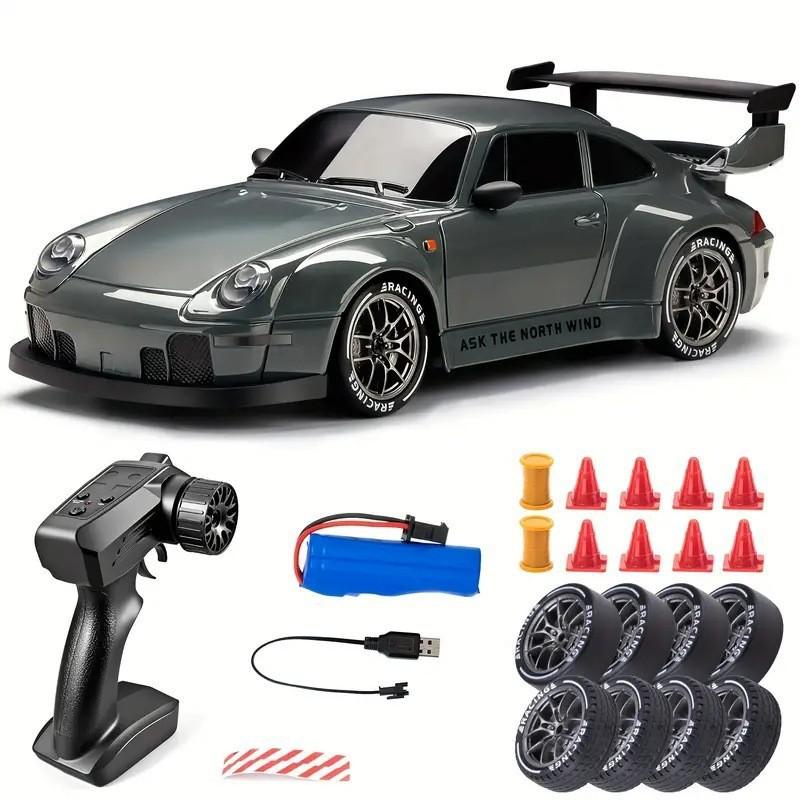 1:Auto da Deriva ad Alta Velocità Radiocomandata in Scala 1:24, Auto da Corsa RC 4WD con Batteria Ricaricabile, per Bambini Adulti Indoor Outdoor Drifting