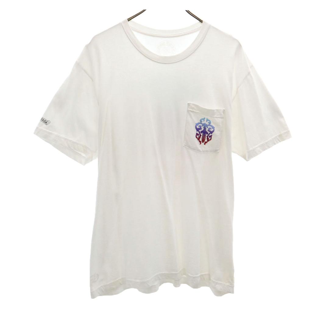 CHROME HEARTS Made in USA Back logo Short sleeve T-shirt XL white Men's Used