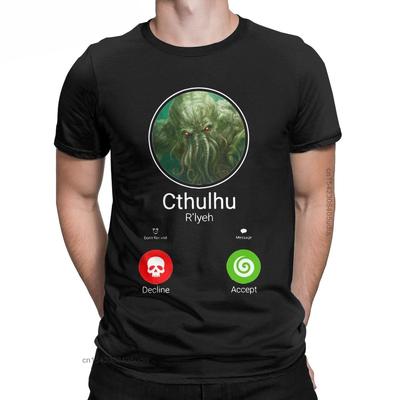 Men's Call Of Cthulhu Lovecraft T Shirt Cotton Camisa Streetwear Leisure Round Collar Tees Harajuku Unisex Clothing T-Shirt