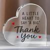Heart-Shaped Acrylic Plaque, Perfect Gift for Women, Men, Family, Colleagues, Bosses, Teachers & Friends -Inspirational Desk Decoration, Nurseries, Ho