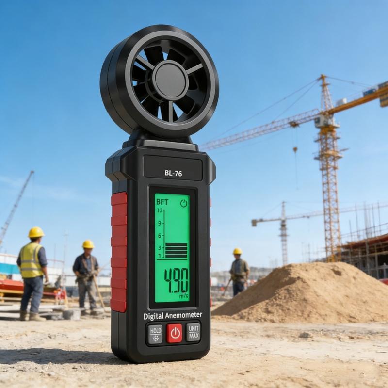 Handheld Wind Guage Speed Meter Anemometer With High Precise Measurement And 6 Unit Option For Industrial Outdoor Use