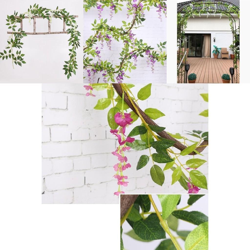 Gorgeous 2x Artificial Wisteria Flower Vine Featuring Realistic Petals For All Occasions
