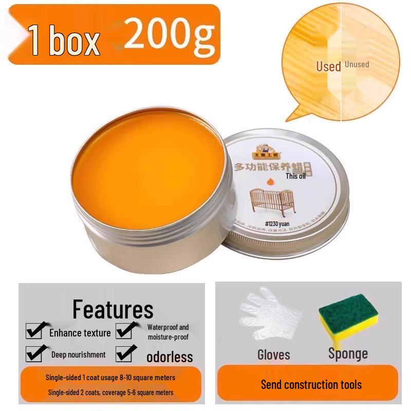 

Beeswax Wood Polishing Oil for Solid Rosewood Furniture, Transparent Food Grade Wax for Maintenance