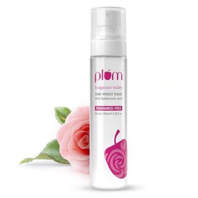 Plum Bulgarian Valley Rose Water Toner For Face | Bulgarian Rose Extracts | Alcohol-Free  | Soft Spray Format | All Skin Types | 100 Ml