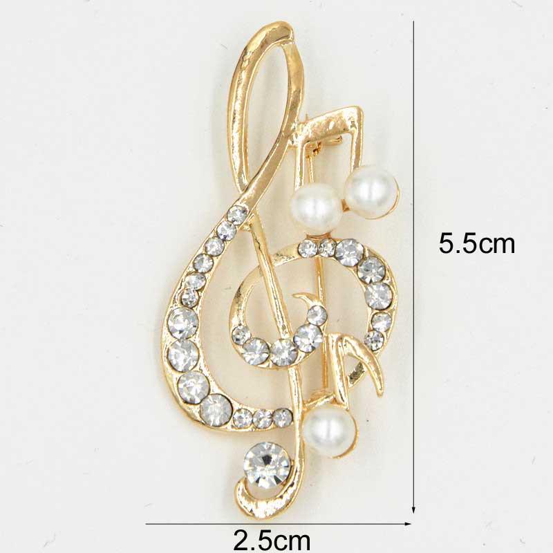 Japanese Korean European American Style Music Note Brooch Lapel Pin Fashion Accessory