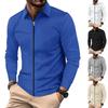 Jacket Cardigan Men's Autumn New Zipper Jacket Casual Men's Long Sleeve Lapel Waffle Jacket