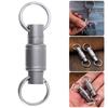 Swivels Keychain Titaniums Carabiner Clip With Reversible Key Holder Smoothly Edges For Tangles Resistant Key Storage