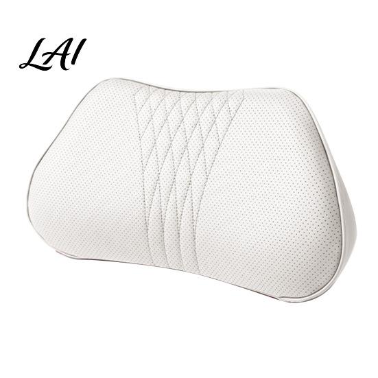 Washable PU Leather Neck Protector Memory Foam Car Pillow/Backrest Breathable Cover with Adjustable Auto Pad Elastic Strap Relieve Fatigue