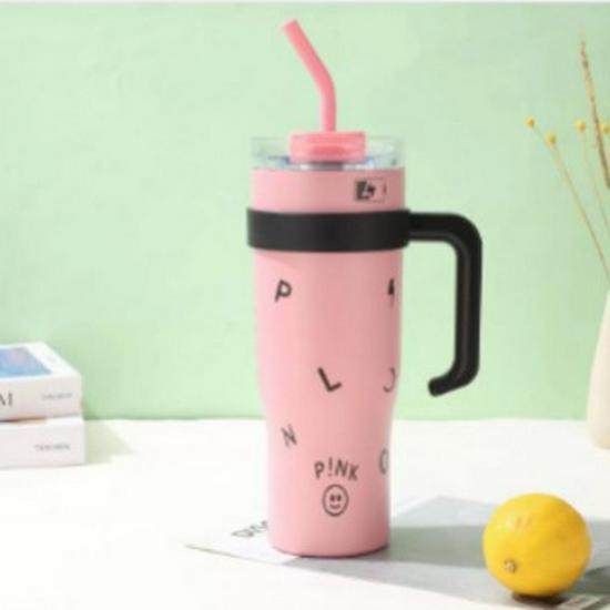 New 40oz Jumbo Ice Buster Cup with Handle and Straw – High-Value Car Essential 1200ml