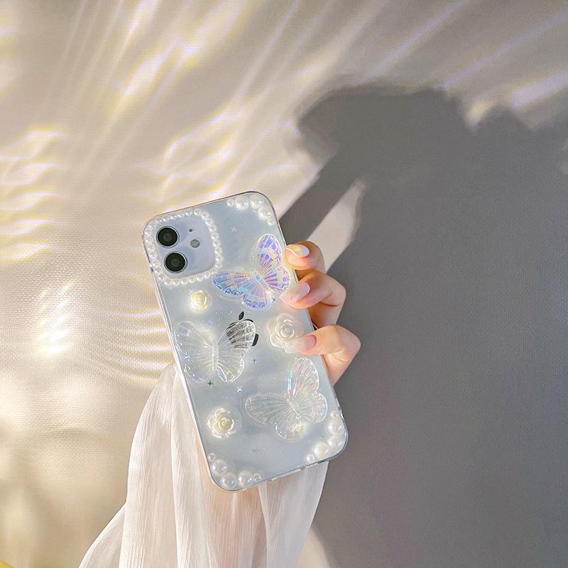 "3D Butterfly Retro iPhone Case for iPhone 11 To 16 Pro Max"