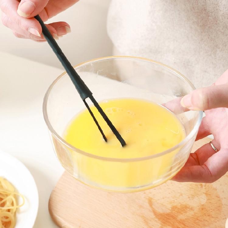 Multifunctional Hand Egg Beater Stirrer Baking Blenders Tool Double Head Whisk with Small Spoon Cream Stirring Stick