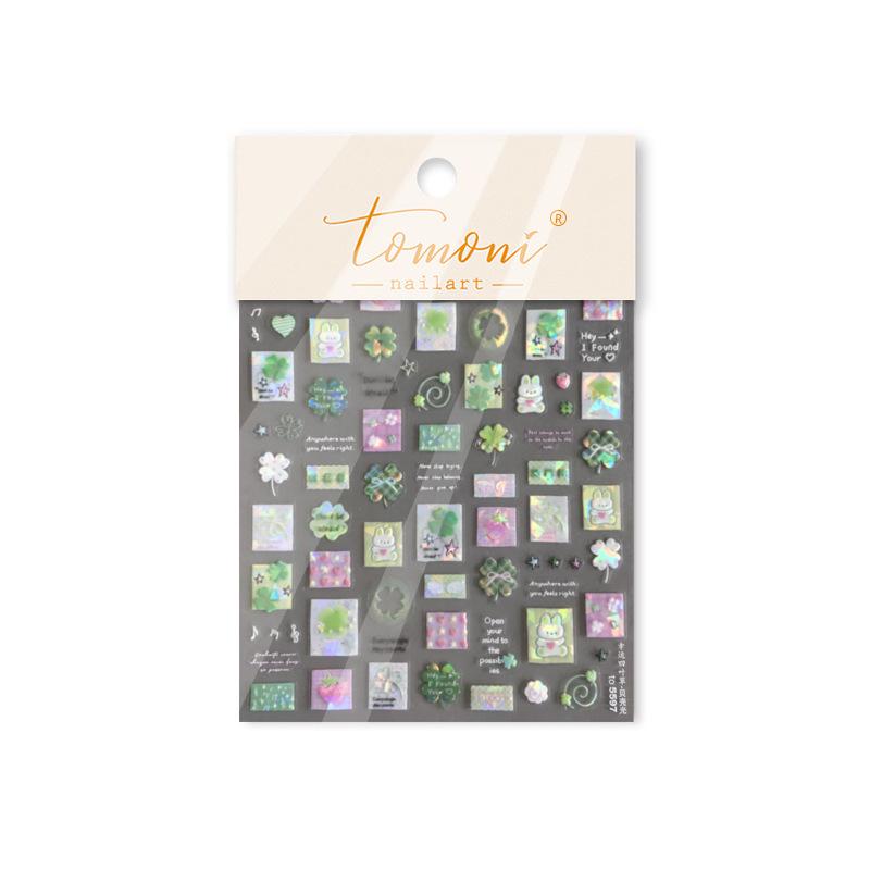 Tomoni Fresh Style Four-Leaf Clover Nail Art Stickers
