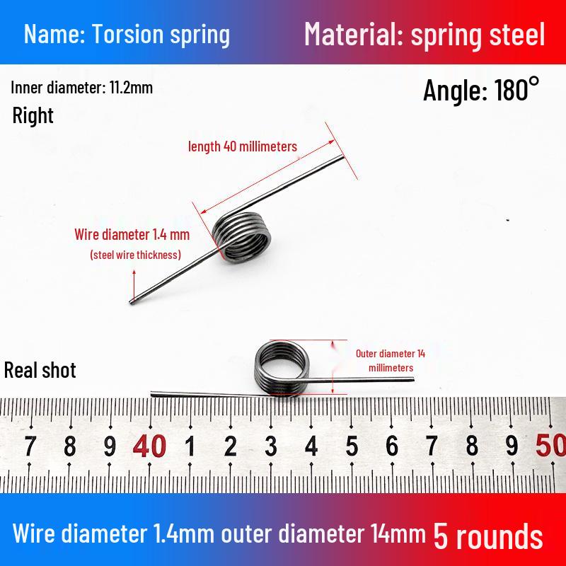 Torsion Spring Steel 0.3-3.0 for 90/180° Clip Trash Can