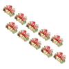 Innovative Design in a Pack of 10 Sturdy Christmas Tree Bow Decorations