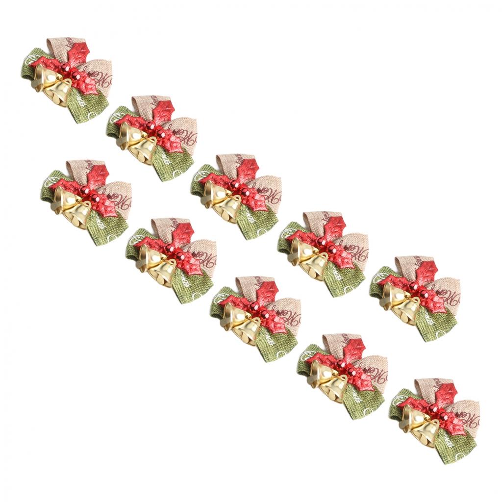 Innovative Design in a Pack of 10 Sturdy Christmas Tree Bow Decorations