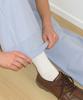 RONRON Stripe Check Panel Comfort Pants Soft Blue