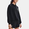 Under Armour Project Rock Johnson Training Sports Loose Short Hoodie Women Hoodie Black 1361059-001