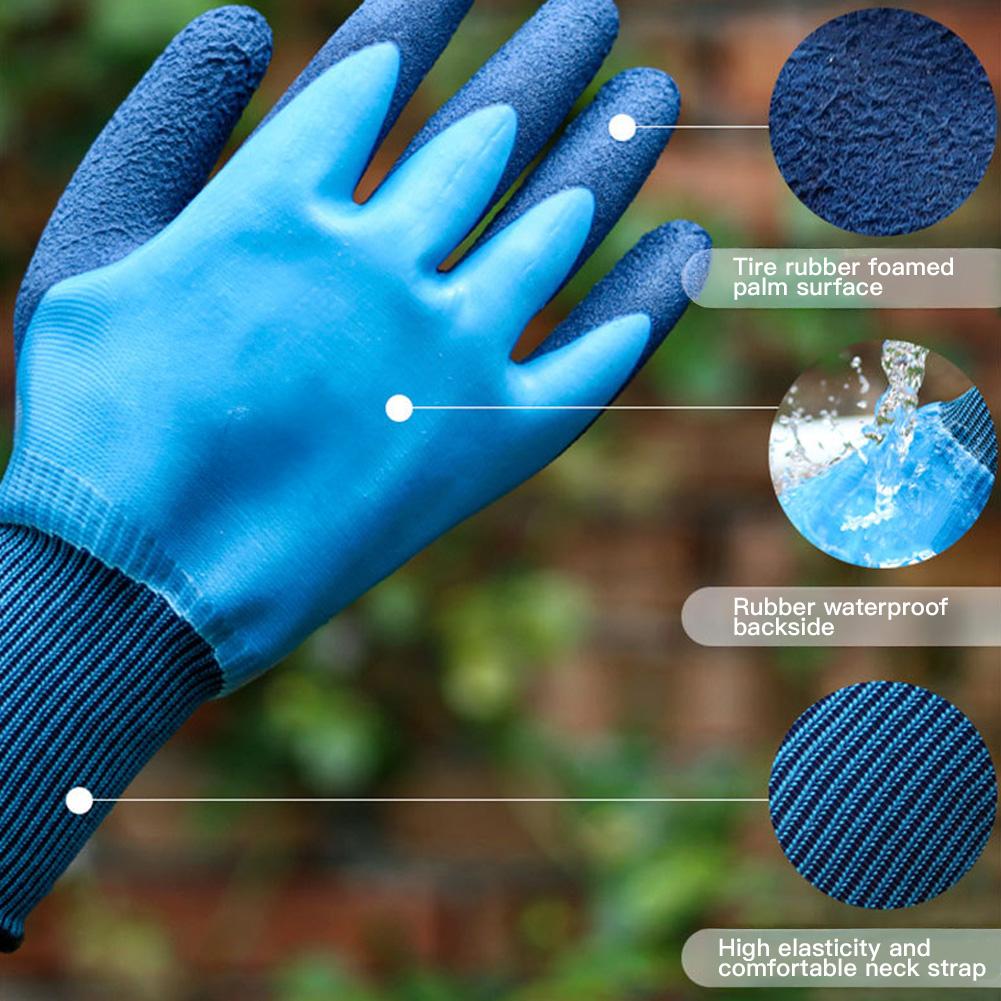 1 Paar Gartenarbeitshandschuhe, stichfest, wasserdicht, atmungsaktiv, für Schneidearbeiten, Pflanzen, Unkraut jäten, Gartenarbeit, für Männer, Frauen, Gärtner, Floristen