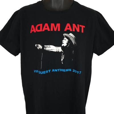 Adam Ant T-Shirt Herren Größe L 2017 Anthems Tour VIP-Gast Exklusives T-Shirt