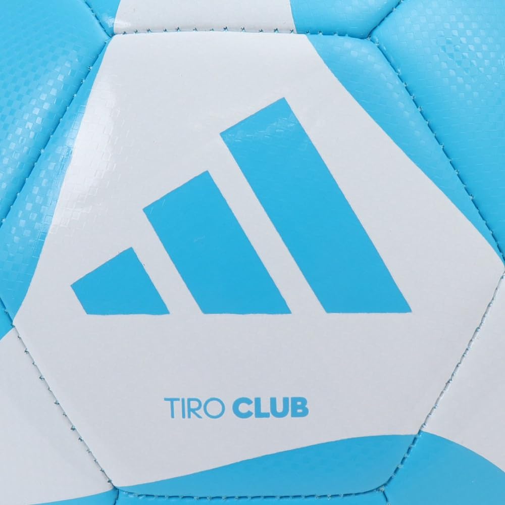 Adidas TIRO Club Soccer Light Blue and Size 5 Machine-Stitched Ball, White,