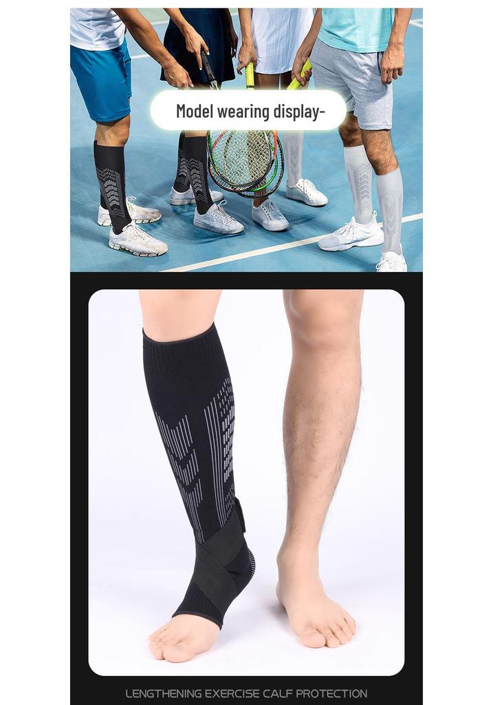 Elastische atmungsaktive Kompressions-Beinlinge für den Sport - Wadenstütze für Fußball, Basketball & Radfahren