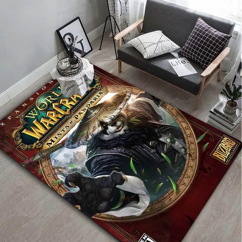 3D W-World Of W-warcraft Video Game Art Carpet Rug Art for Room Decor Home Sofa Halloween Gifts Game Area Rug Non-slip Floor Mat
